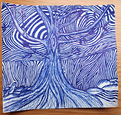 Tree Of Life drawing gel pen illustration moody nature pattern patterns sketch tree trees