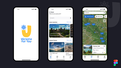 Design of a mobile travel application created by Figma mobile app travel app