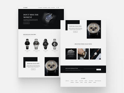 Luxury Watch Brand's Desctop Landing Page UI design figma graphic design landing page ui ui design ui ux ui ux design watch web designer webdesign website