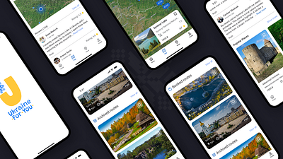 Design of a mobile travel application Ukraine for You mobile app ui design ux design