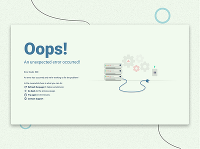 505 Internal Server Error Page error graphic design ui ux