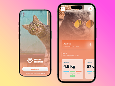 Pet Profile design mobile mobile app ui