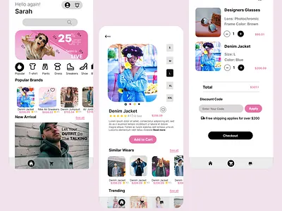 Clothing Store Mobile app ui