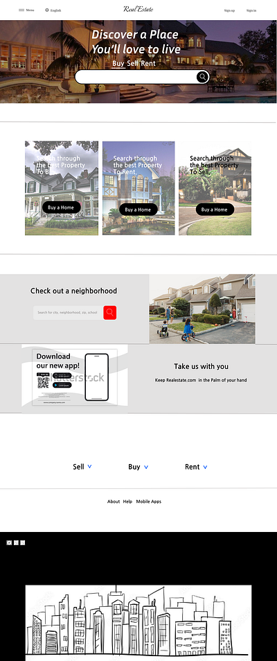 Real Estate design ui ux