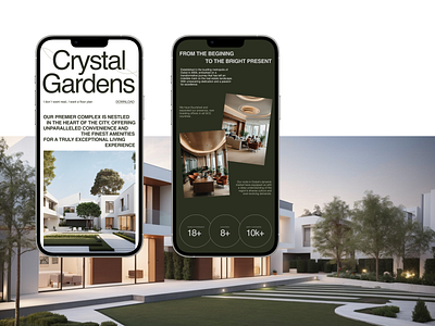 Crystal Garden - Mobile Design branding graphic design landing page logo mobile design motion graphics ui uiux uiux design web design