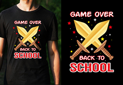 Level Up Game Over Back To School Tee 3d animation branding cool t shirt design custom t shirts design custom t shirts graphic design groovy t shirt design merchandise motion graphics statement t shirts t shirt design logo t shirt design template trendy t shirt tshirt tshirt designs typography design typography t shirt ui vintage