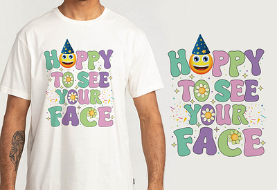 Happy to See Your Face Groovy Vibes T-Shirt Design 3d animation branding cool t shirt design custom t shirts design custom t shirts graphic design groovy t shirt design merchandise motion graphics statement t shirts t shirt design logo t shirt design template trendy t shirt tshirt tshirt designs typography design typography t shirt ui vintage