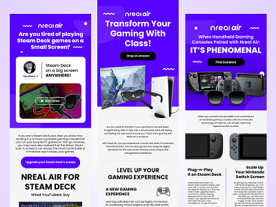 Email Design - Nreal Air email campaign email design email flow emal marketing figma illustrator klaviyo photoshop