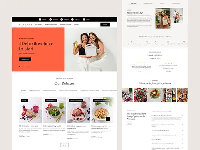 I Love Juice - Juice Detox Homepage clean design detox diet health home page juice landing landing page minimal minimalist page shop site ui ux web webdesign website