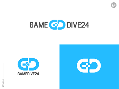 GameDive24 - Game Boosting Website Logo custom design custom logo design esports gamers logo mhagi27 sporty startup streamer website logo