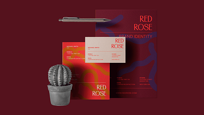 RED ROSE branding graphic design logo