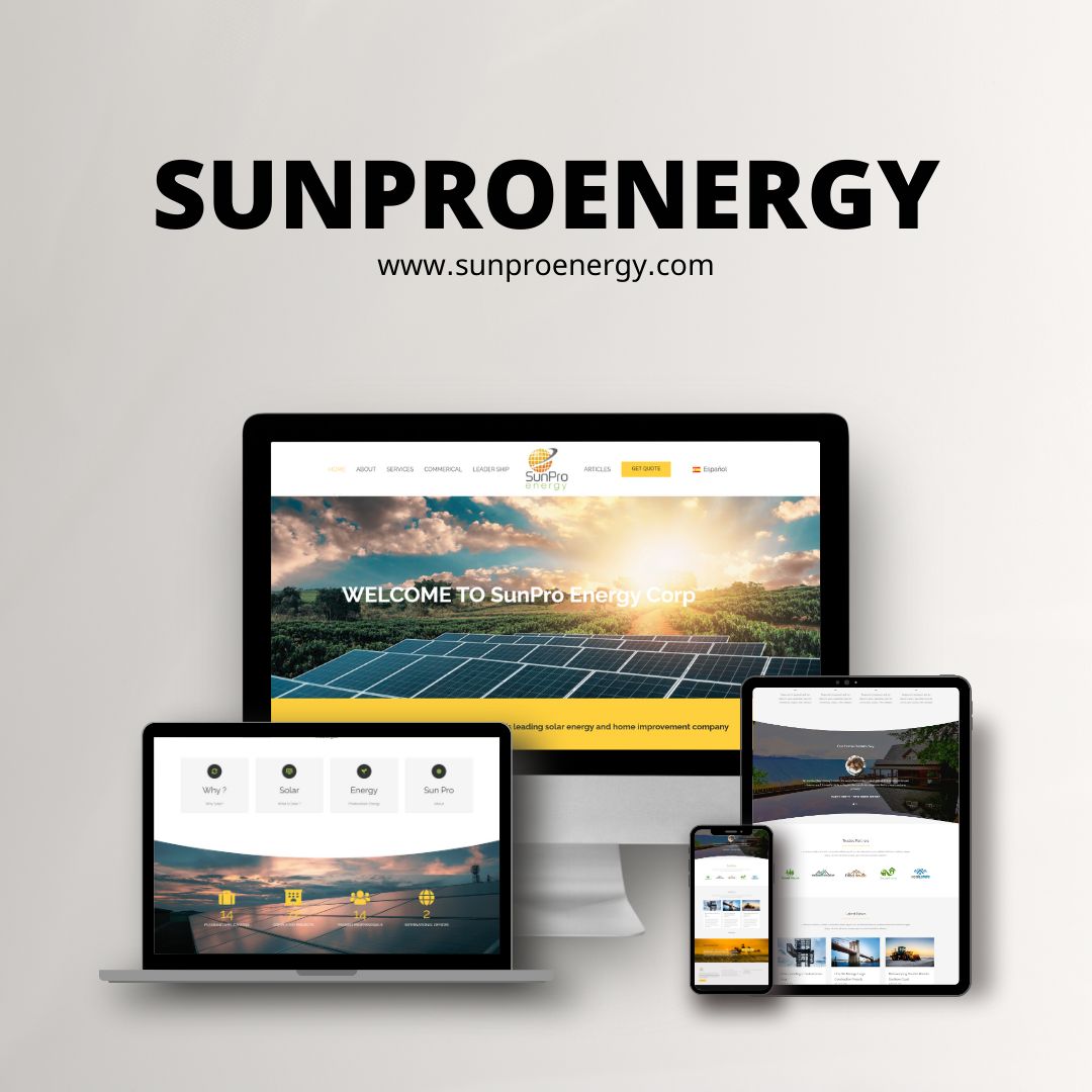 Sunproenergy web design branding company ui webdesign
