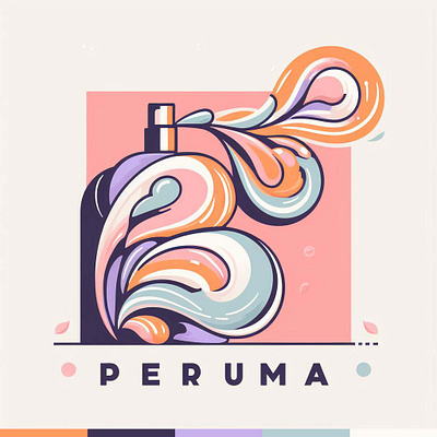 Peruma Women's Perfume Shop Logo: Elegance and Allure brand identity branding design graphic design illustration logo vector