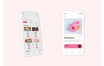 Donut App app dailyui design mobile app ui