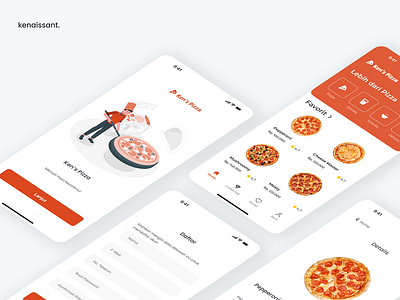 Pizza Ordering - Mobile App food order mobile app pizza order pizza pizza pizza order mobile ui