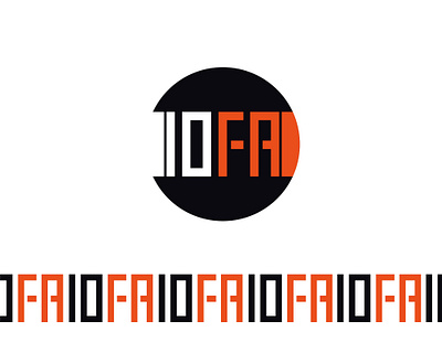 10FA 10 bold branding design digit graphic design lettermark logo logo designer logos modern orange vector wordmark youtube youtuber logo