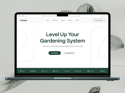 Tanam - Company Landing Pages clean company farm garden green inspiration interfaces iot landing page minimalist product design responsive system typography ui user interface ux web design website