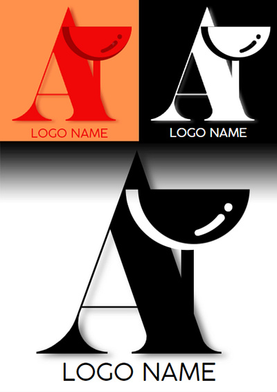 Liquor store logo starting with letter A