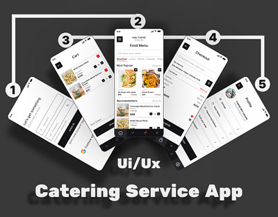 Catering Service App - Ui/Ux Design adobe xd catering app catering service app figma mobile design mobile ui screen design ui ui ux design uiux uxui