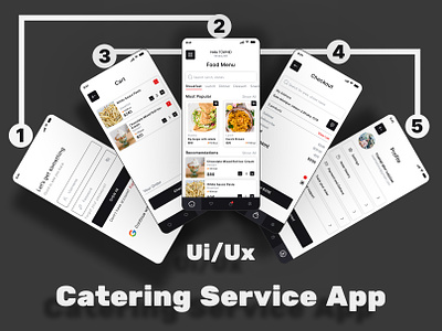Catering Service App - Ui/Ux Design adobe xd catering app catering service app figma mobile design mobile ui screen design ui ui ux design uiux uxui