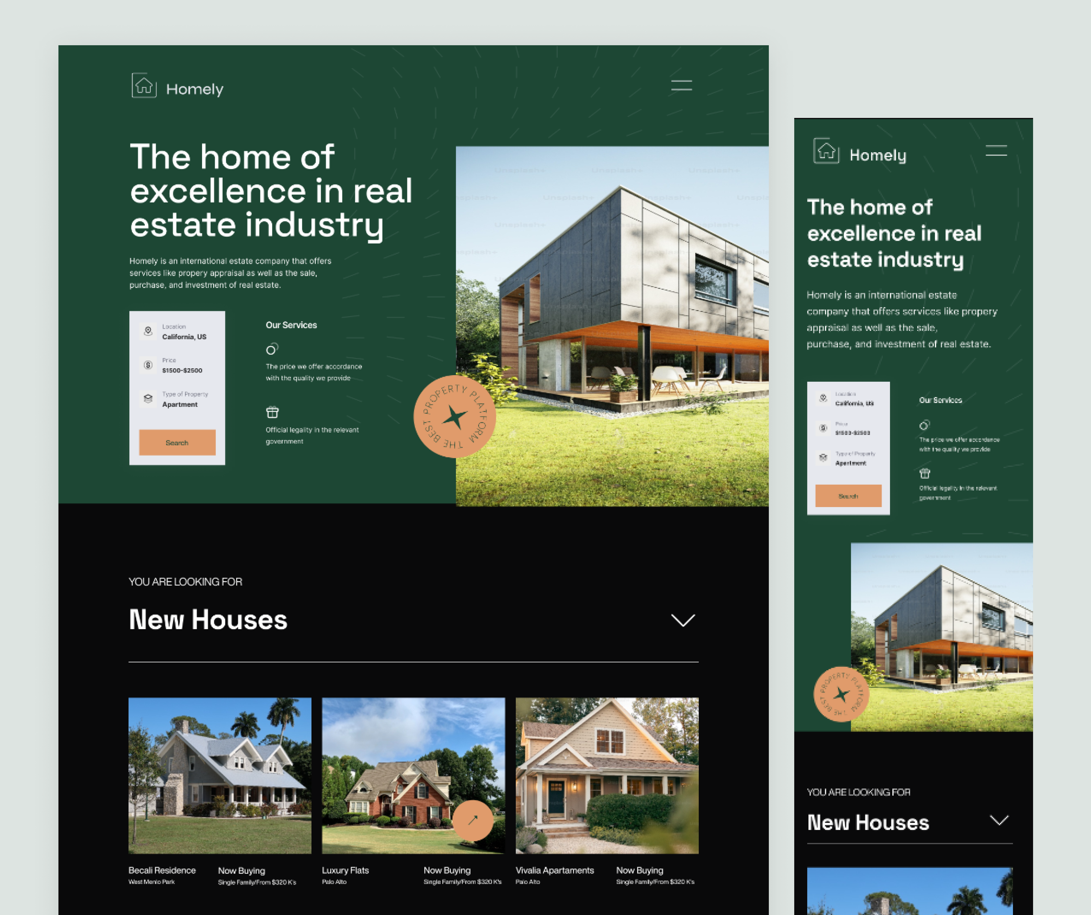 Real estate Homely​​​​​​​- Responsive Website branding home housing website property real estate real estate ux real estate ux ui real estate website real state company real state website rentals ui ux