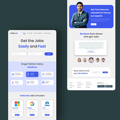 Revolutionizing the Job Search Experience: Job Website UI app design app interface branding creative design design dribbble portfolio graphic design job listing web job site minimalist ui modern ui ui ui designs web design web ui website website user interface