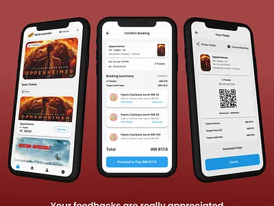 Movie ticket booking app design design figma learningeveryday movieappdesign movieticketbookingapp supportme ui uiux uiuxdesigner uiuxdesigning uiuxresearch ux