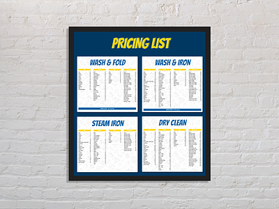 Item pricing design item pricing poster pricing pricing list typography vector