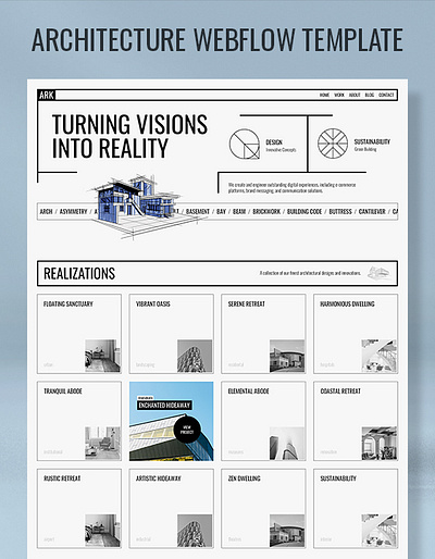 Ark - Architecture Webflow Template architecture architecture webflow design architecture website construction template webflow webflow template webflow theme webflow website webflow work