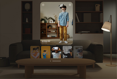 Apple Vision Pro Spatial UI - Photos App UI Design apple spatial ui vision pro