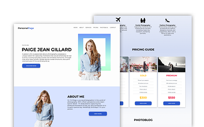 Photographer Personal Website Template animation app branding design figma graphic design illustration personal website personal website template photographer template ui ux web