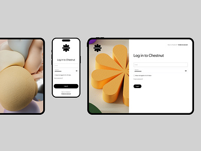 Personal investment app Chestnut - responsive onboarding flow app design financial app fintech investment app ipad responsive iphone responsive login logo mobile app design product design responsive design ui ux