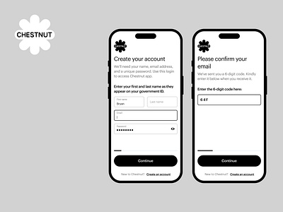 Personal investment app Chestnut - responsive web & logo app branding design financial app fintech logo mobile app design mobile responsive onboarding product design responsive ui ux