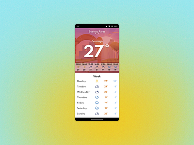 #️⃣0️⃣3️⃣7️⃣ Weather Design figma illustration phone prototype ui ux uxuidesigner