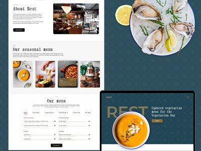 Website for a restaurant design restaurant ui ux web web design web production website