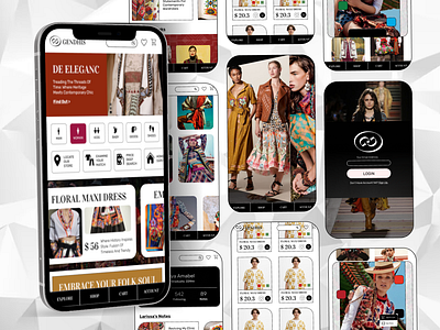 Fashion E-Commerce Mobile App UI Design app design design graphic design ui web design