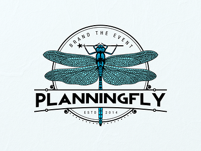 PlanningFly Logo Design 2d design branding design dragonfly dragonfly logo graphic design hand drawn logo illustration logo logo design vector vintage vintage dragonfly vintage dragonfly logo