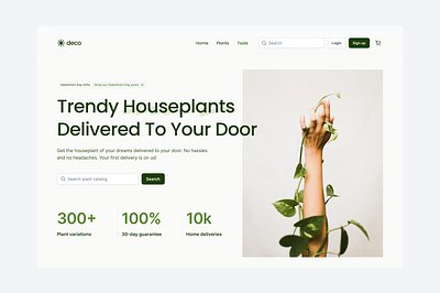 Houseplant delivery landing page branding design figma landing page product design ui ui ux design ux web design website website design