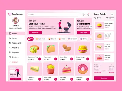 Intuitive Dashboard Design admin analytics chart dashboard dashboard design data food dashboard food restaurant graph intuitive dashboard intuitive dashboard design landingpage modren restaurant trend unique userinteractive web app design webpage