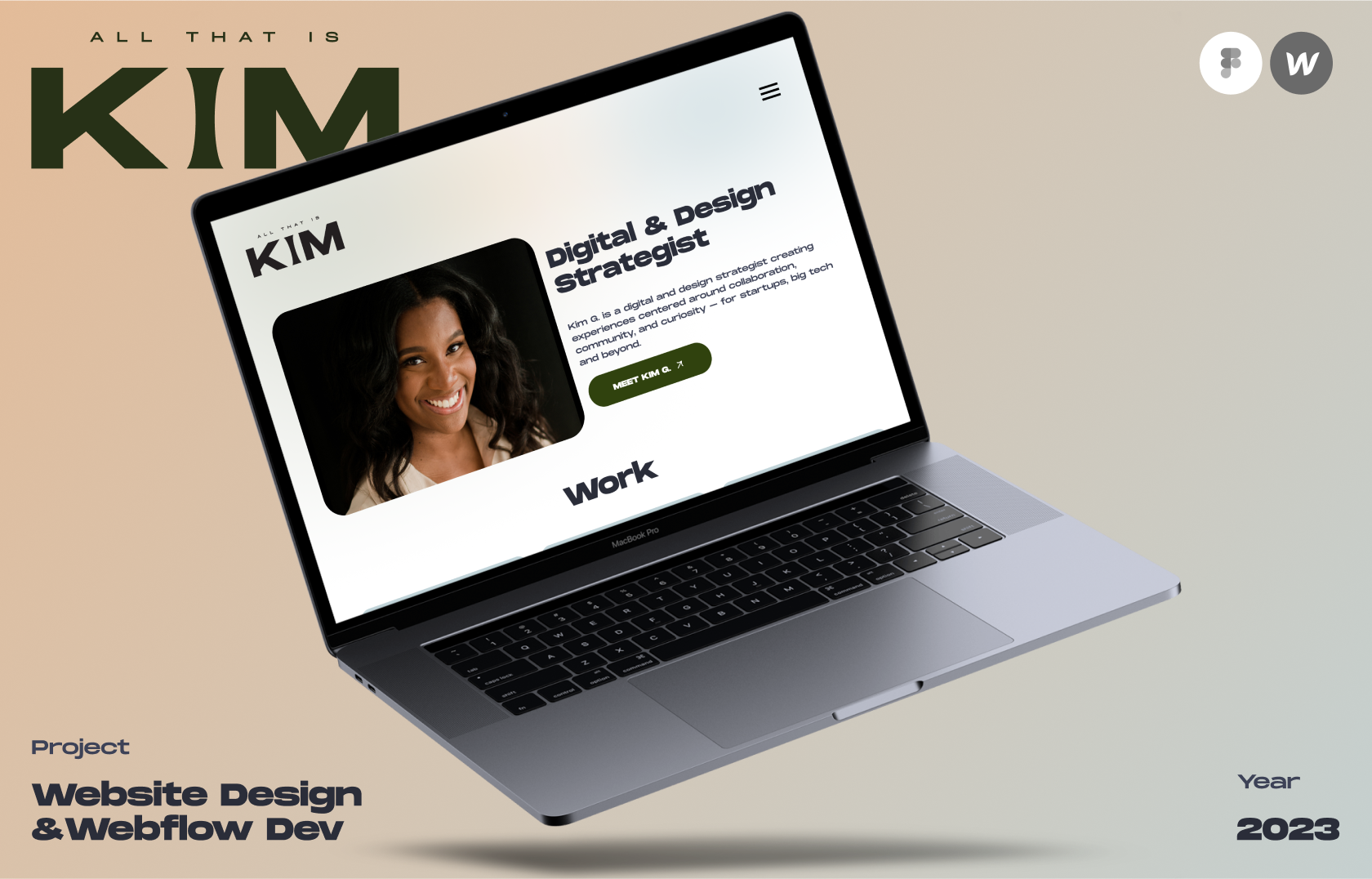 Portfolio Website Design and Development mockup portfolio website ui uiux user experience user interface web development webflow webflow development website website design