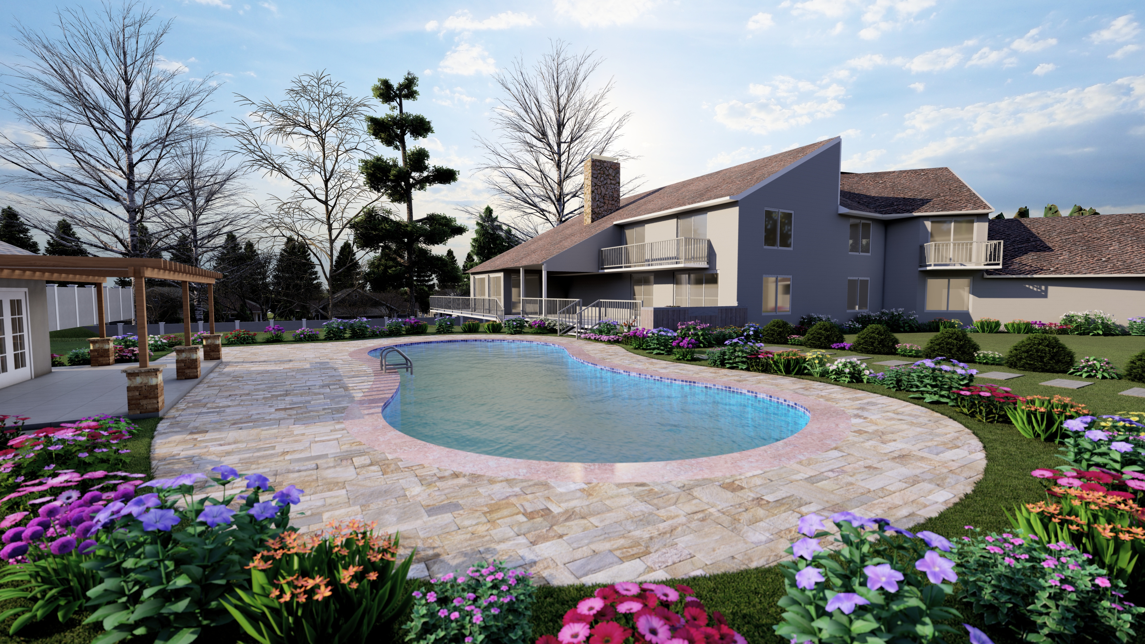 pool design 3d animation architecture design exteriordesign graphic design highrisebuilding illustration interiordesign logo ui