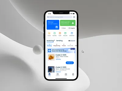 Checking parcel app design app mobile ui user interface