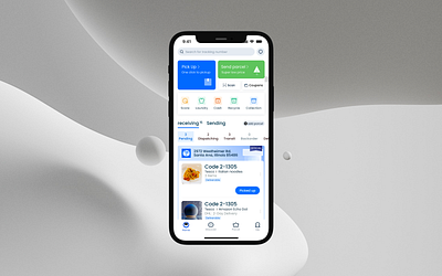 Checking parcel app design app mobile ui user interface