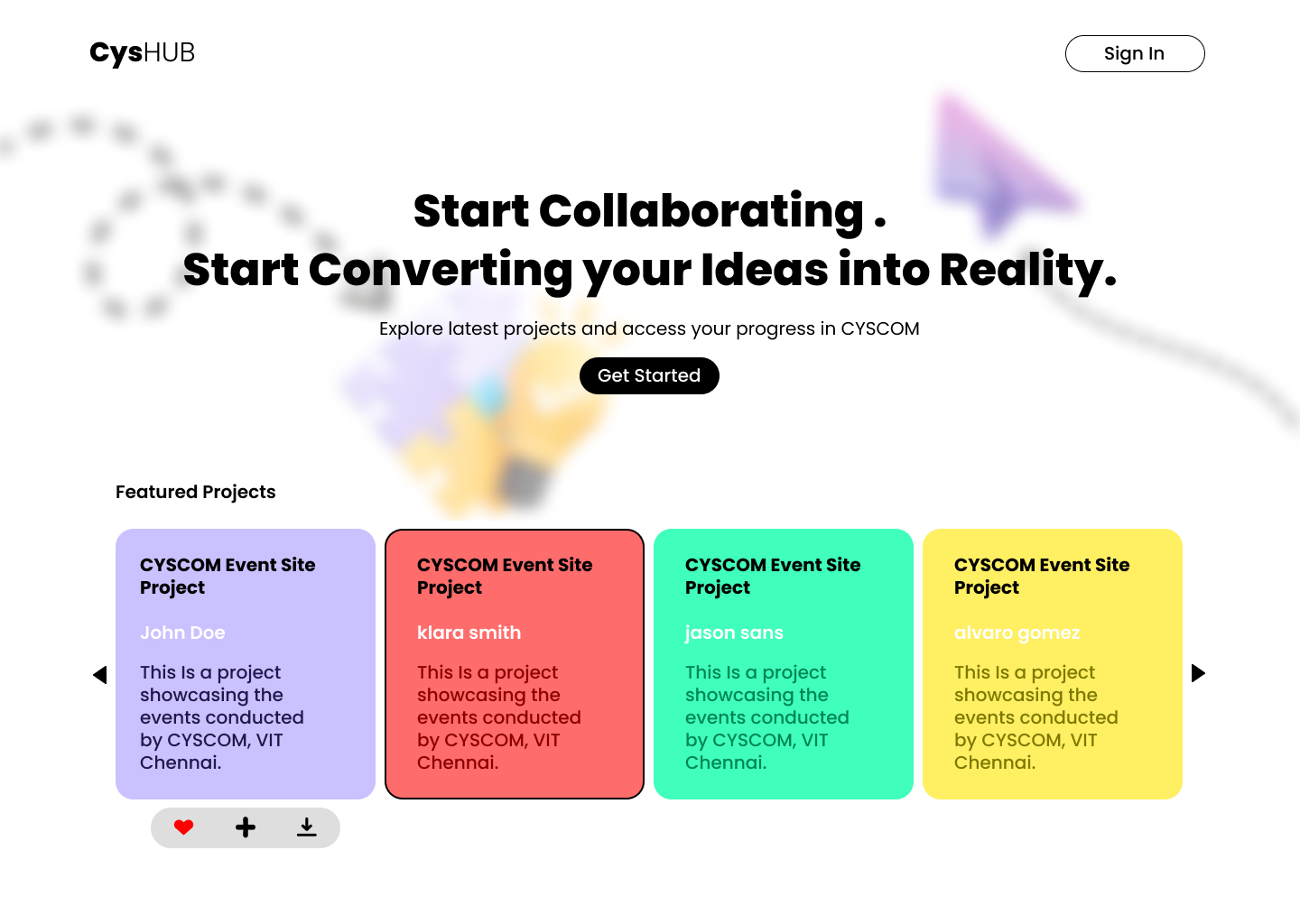"CysHub" : Explore latest projects in your Community.📚✨ app branding design graphic design illustration logo typography ui ux vector