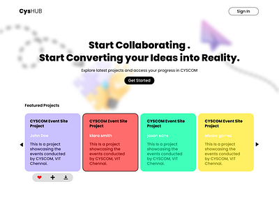 "CysHub" : Explore latest projects in your Community.📚✨ app branding design graphic design illustration logo typography ui ux vector