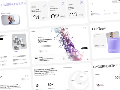 MyDNA - Medical Clinic Landing Page cancer clean clinic dna dna clinic lab lab research landing page medical medical startup medtech mobile neuro science product design startup surgery treatment ui ux web design webdesign