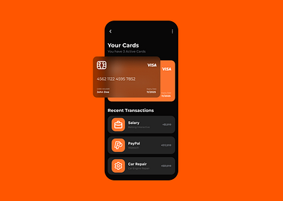 DailyUI #002 - Credit Card dailyui design mobile ui ux vector