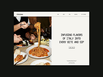 Web Design UI for Pepperino Restaurant & Bar branding design graphic design logo typography ui