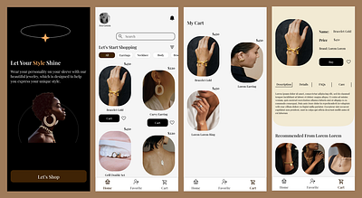 Mobile Jewelry App app beauty branding business e commerce fashion health mobile mobile app mobile design product design typography ui women women fashion