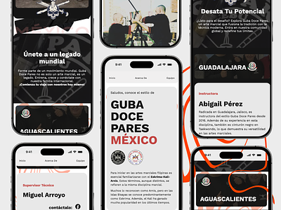 Martial Arts Landing page - Guba Doce Pares MEX figma landing page landingpage martial arts webdesign webflow